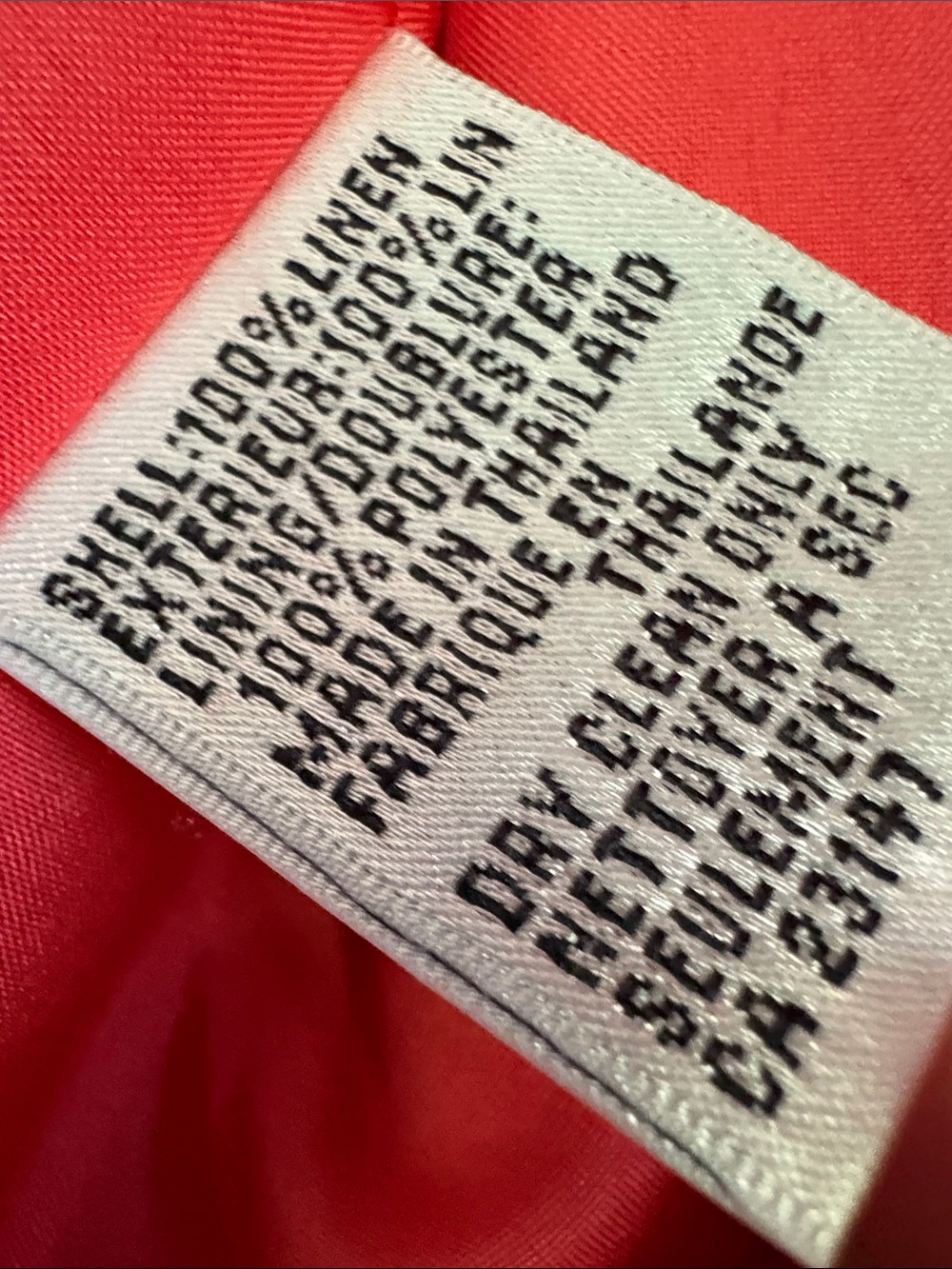 Talbots Vibrant Red Button-Front Blazer-Linen - Picture 4 of 4